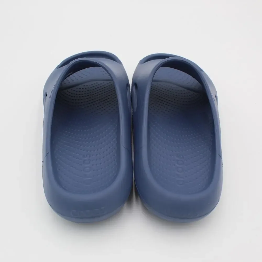 Crocs Mellow Recovery Slides Mens 9 Womens 11 Blue Comfort Sandals Casual